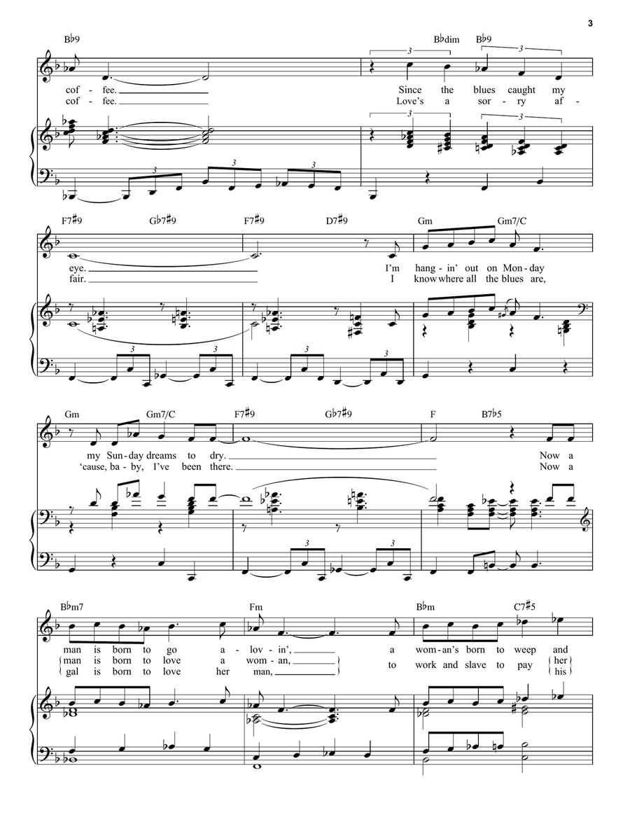 Black Coffee Piano, Vocal, Guitar scores gallery preview page 3