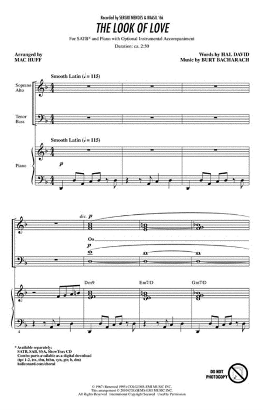 The Look of Love The Look of Love Choir scores gallery preview page 2