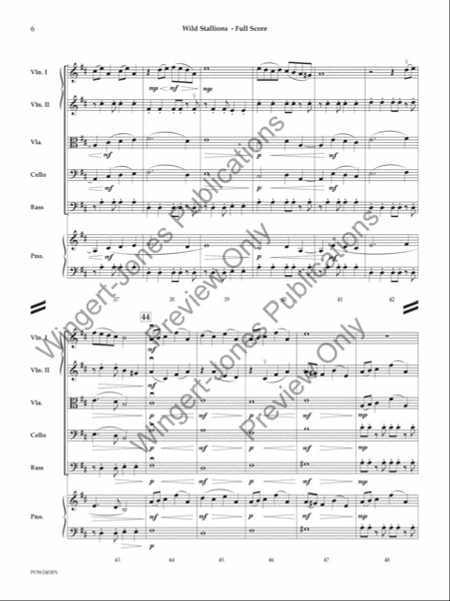 Wild Stallions String Orchestra scores gallery preview page 7