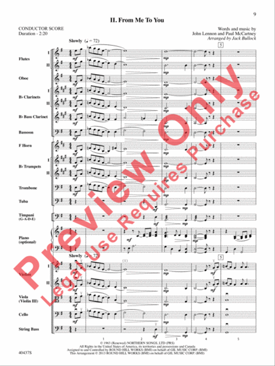 The Beatles Suite Full Orchestra scores gallery preview page 10