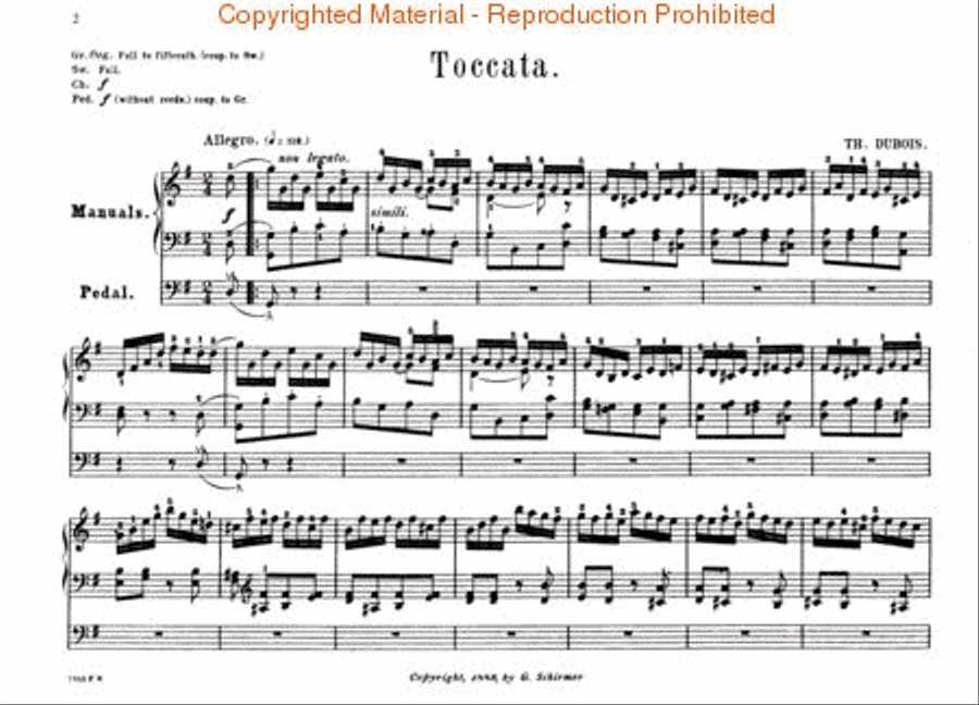 Toccata in G Major Toccata in G Major Organ scores gallery preview page 2