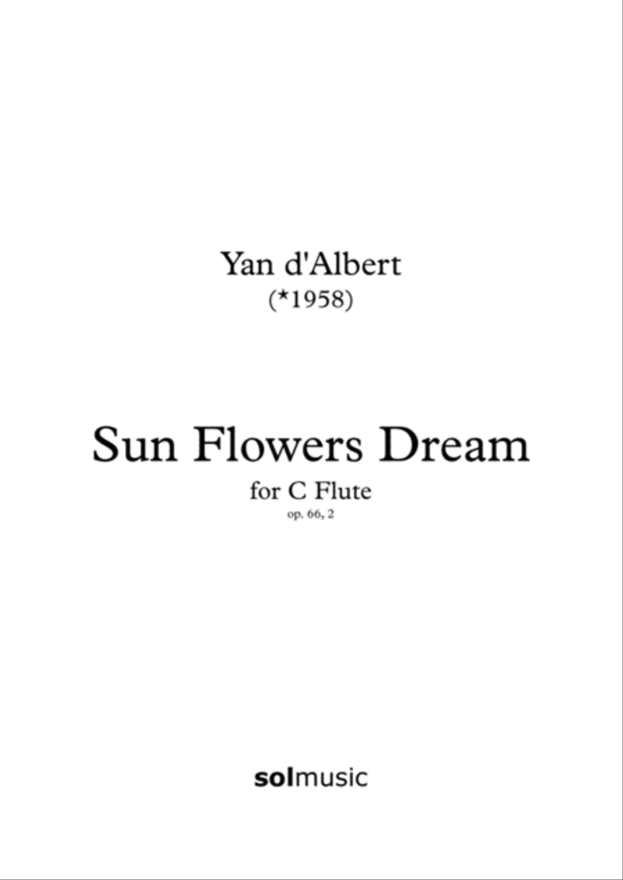 SUN FLOWERS DREAM for C flute Flute Solo scores gallery preview page 1