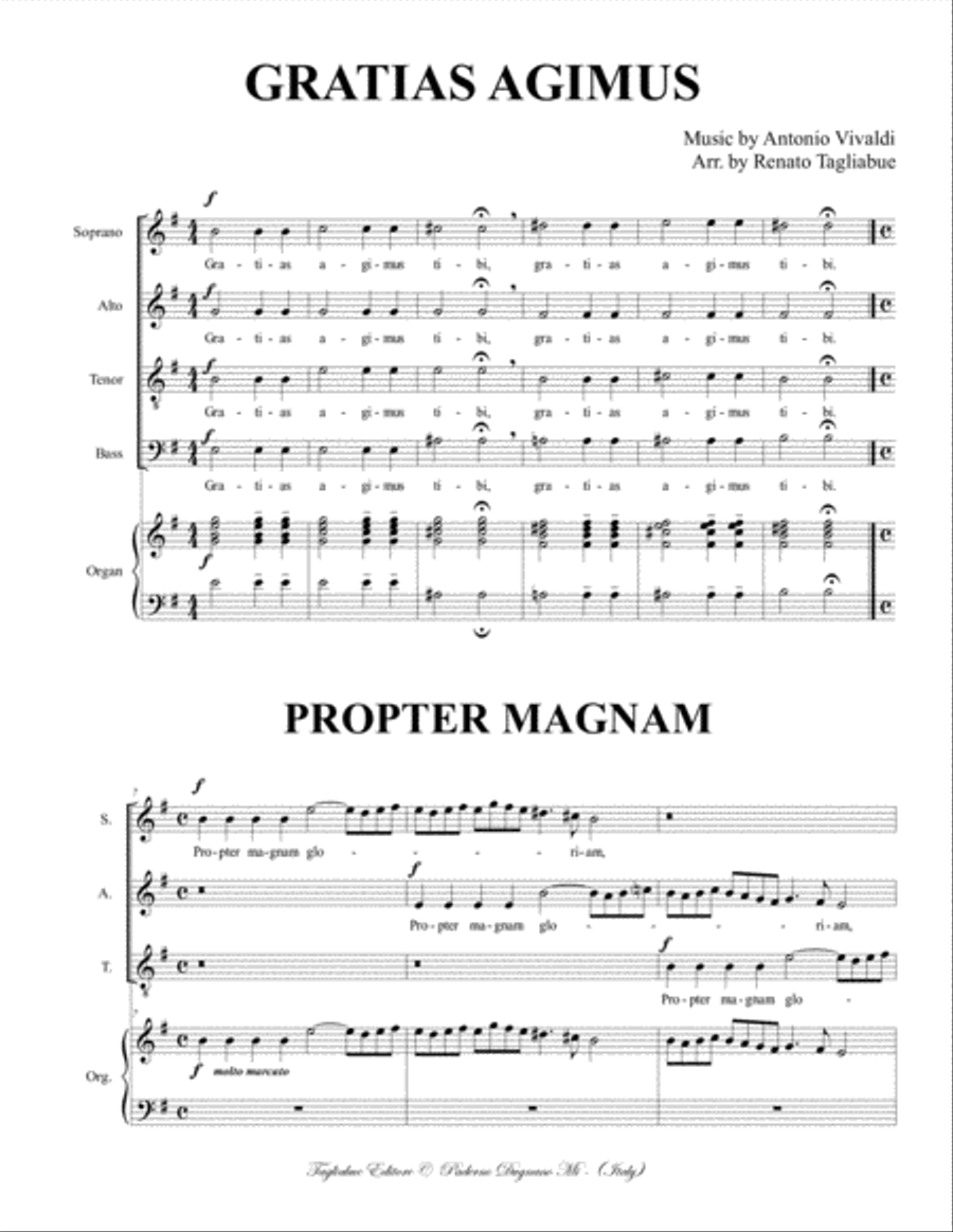 GRATIAS AGIMUS and PROPTER MAGNAM - From 