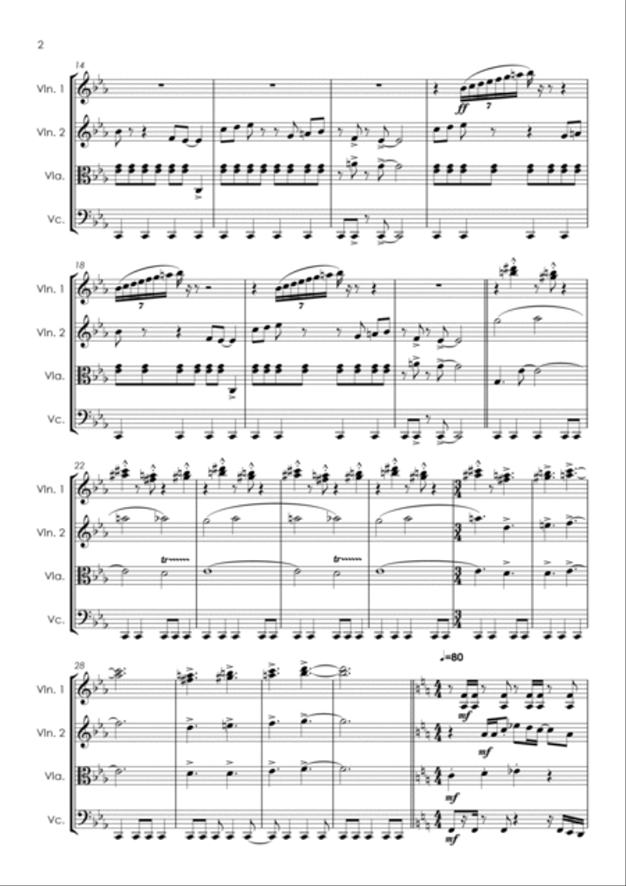 Live And Let Die String Quartet scores gallery preview page 4