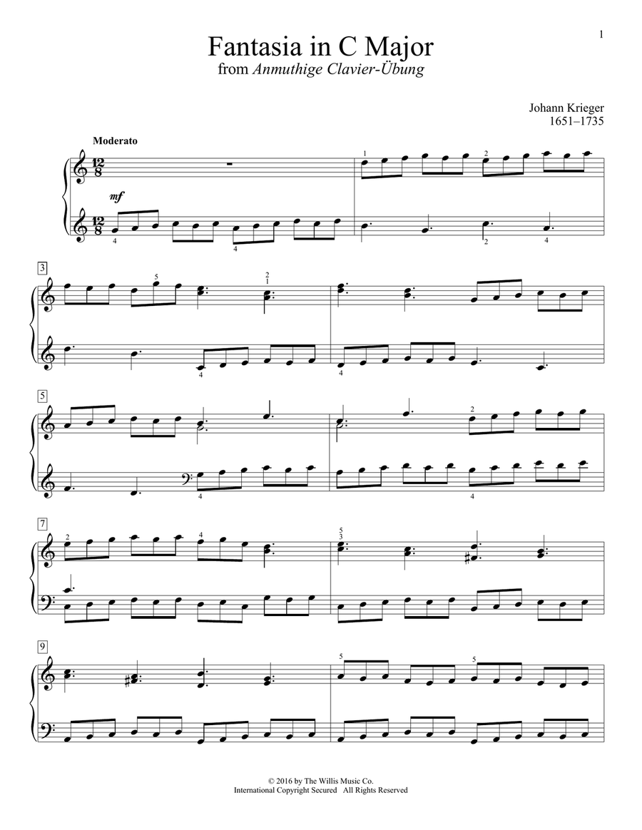 Fantasia In C Major Fantasia In C Major Piano Method scores gallery preview page 1