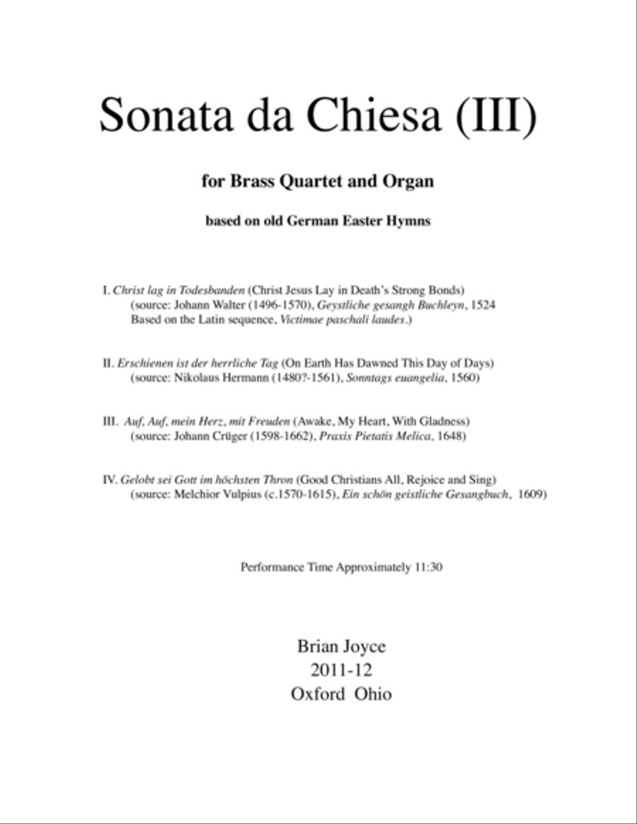 Sonata da Chiesa (III) Organ scores gallery preview page 1