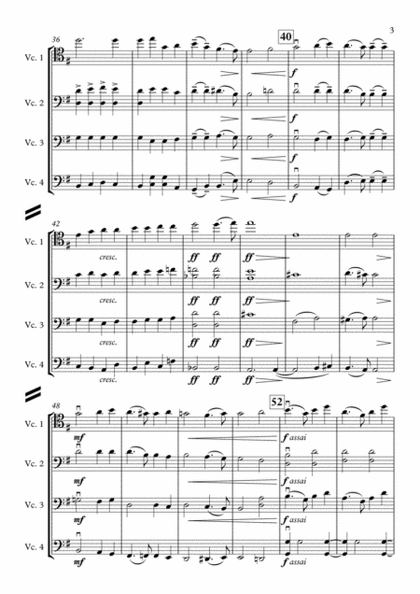 Andante Festivo (Cello Quartet) image number null