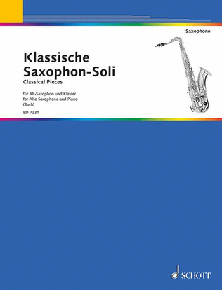 Book cover for Classical Pieces. Saxophone Solos