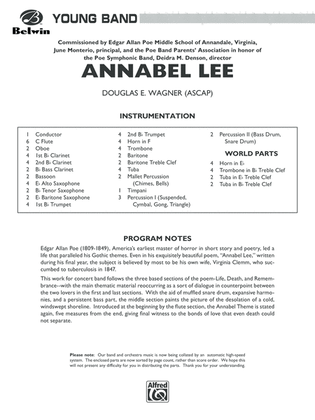 Annabel Lee: Score