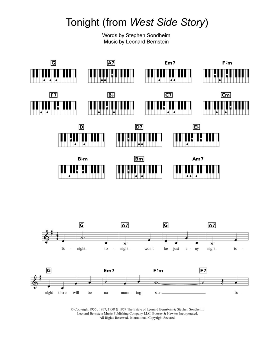 Tonight (from West Side Story) Piano Solo scores gallery preview page 1