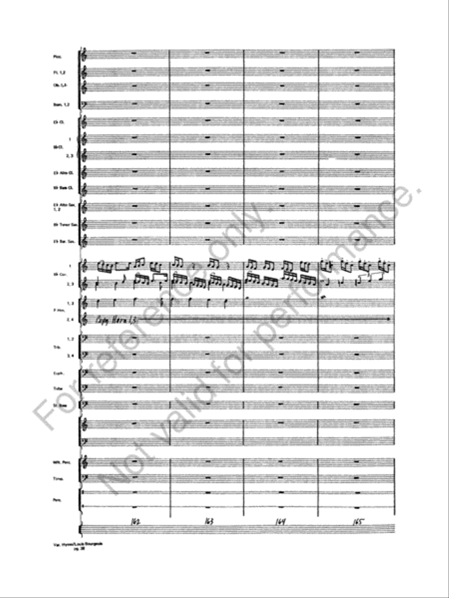 Variations On A Hymn By Louis Bourgeois Concert Band scores gallery preview page 39