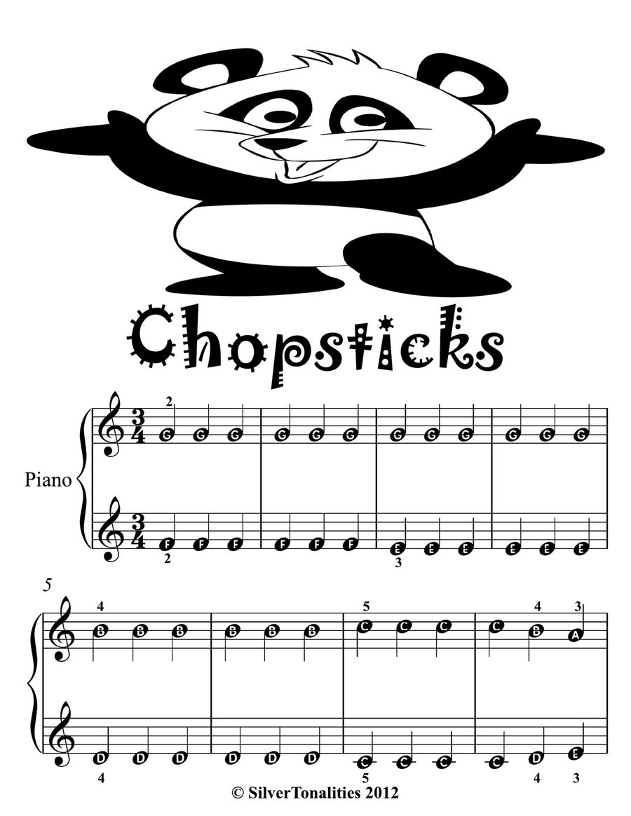Chopsticks Beginner Piano Sheet Music Piano Method scores gallery preview page 2