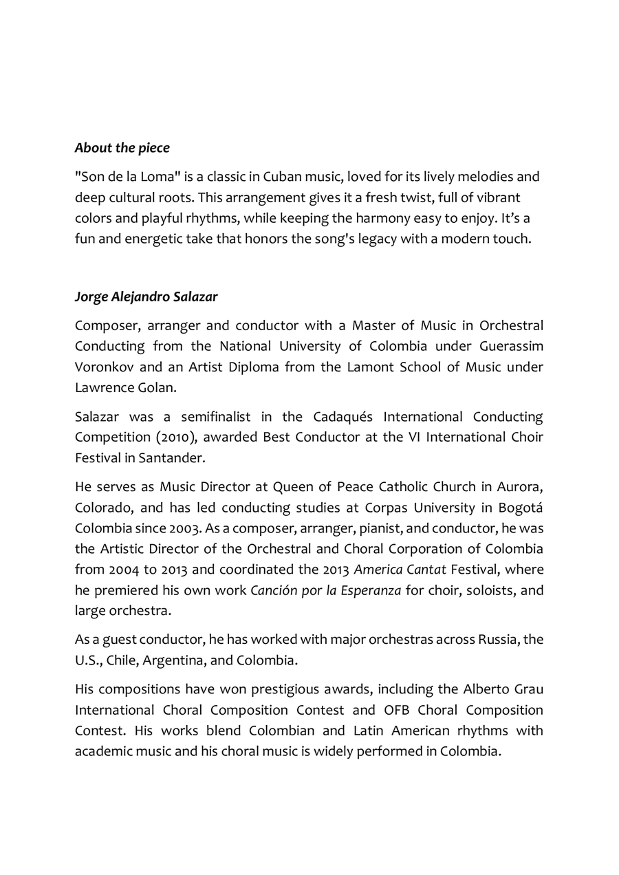 Son De La Loma 4-Part scores gallery preview page 2
