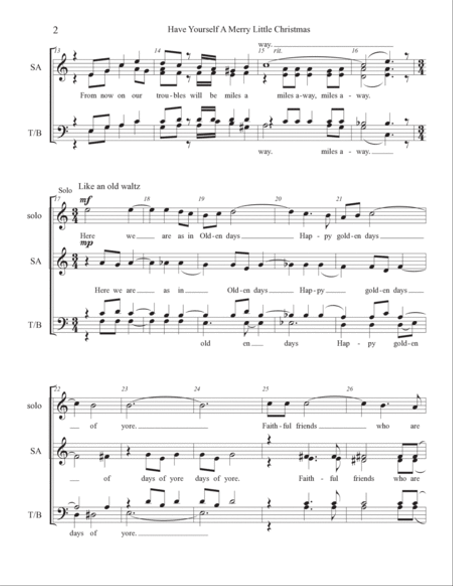 Have Yourself A Merry Little Christmas Divisi scores gallery preview page 2