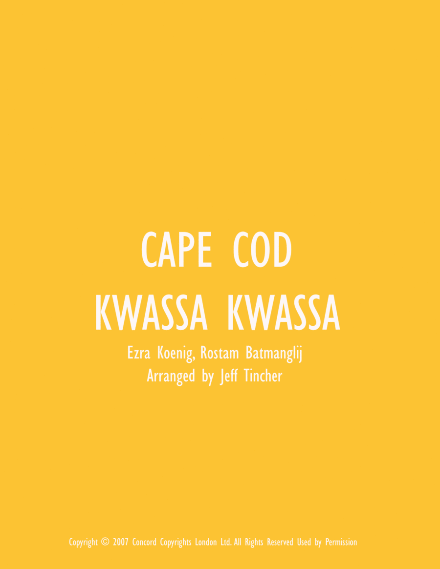 Cape Cod Kwassa Kwassa Voice scores gallery preview page 1