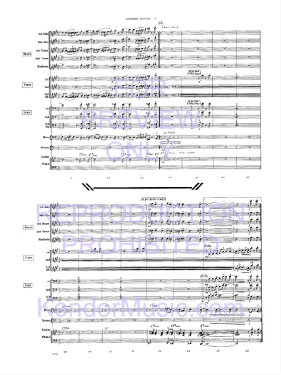 Shoehorn Shuffle Shoehorn Shuffle Jazz Ensemble scores gallery preview page 5