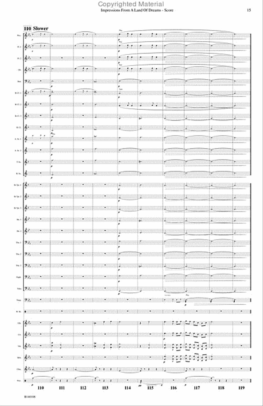 Impressions From A Land of Dreams Concert Band scores gallery preview page 16