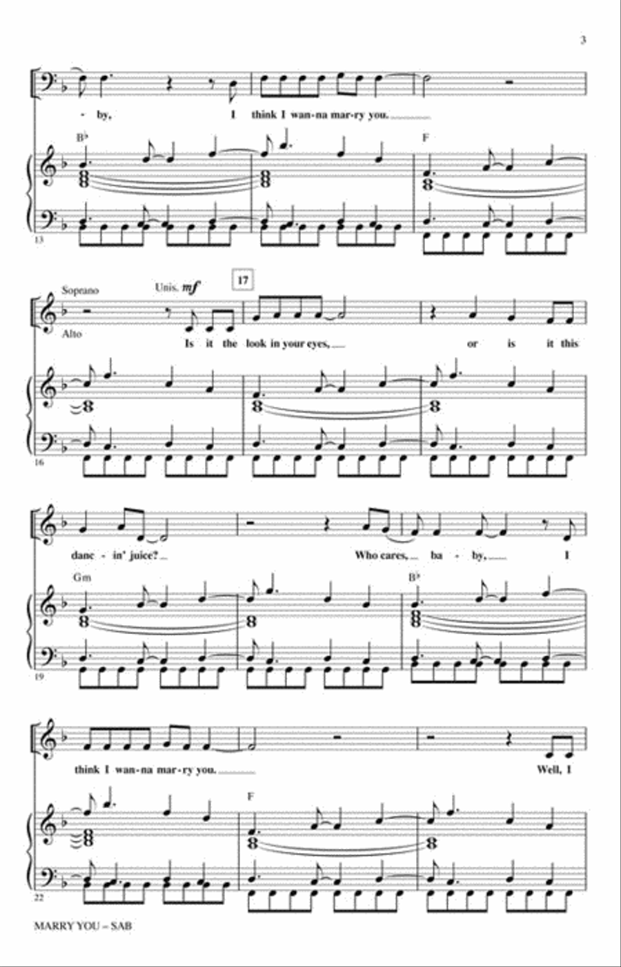 Marry You 3-Part scores gallery preview page 3