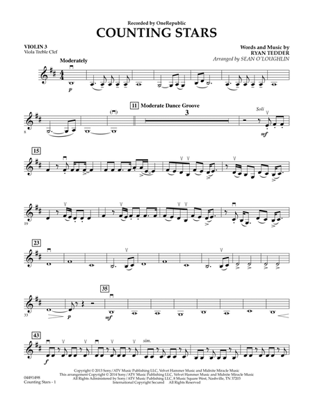 Counting Stars - Violin 3 (Viola Treble Clef)