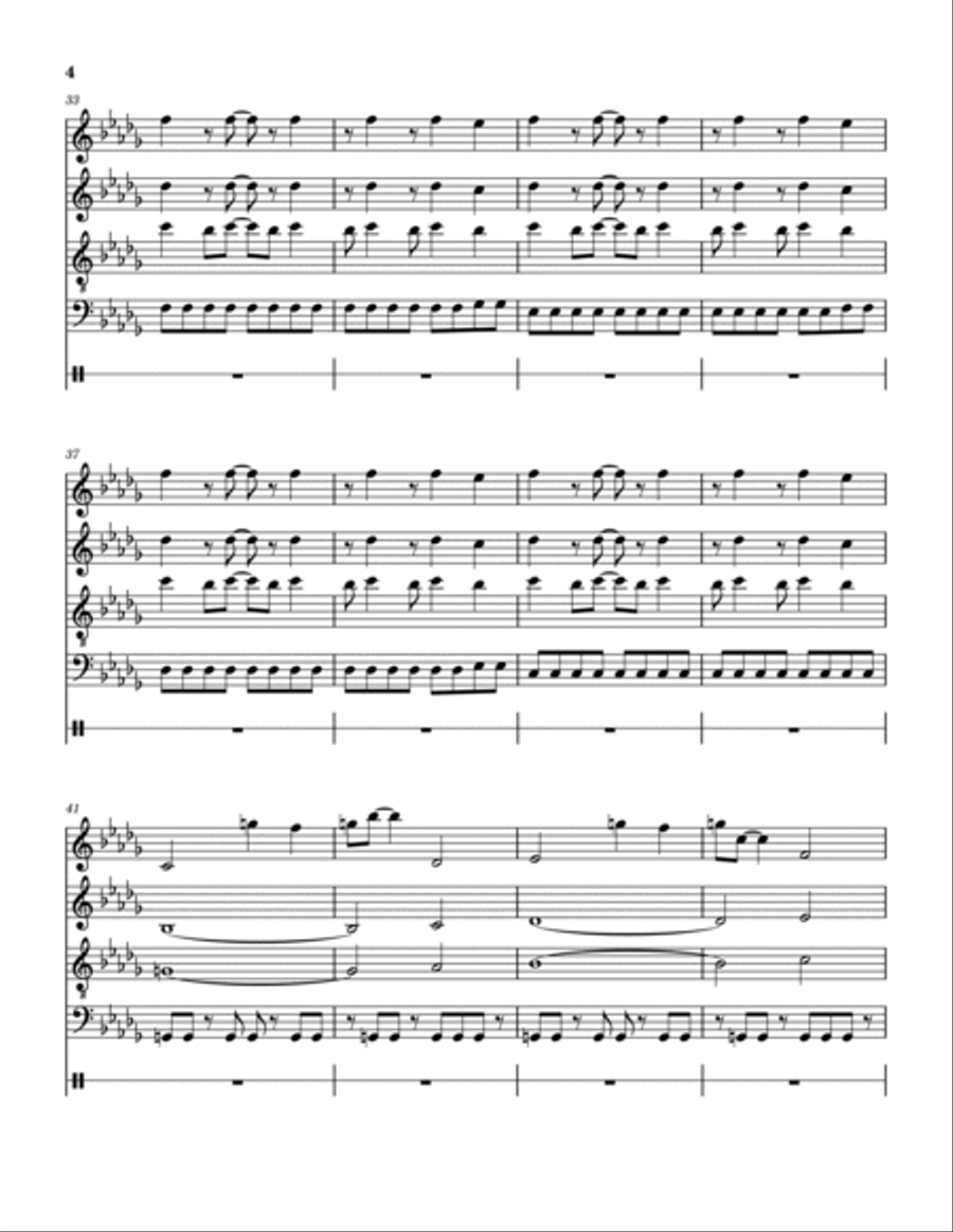 Tarkus Saxophone Quartet scores gallery preview page 5