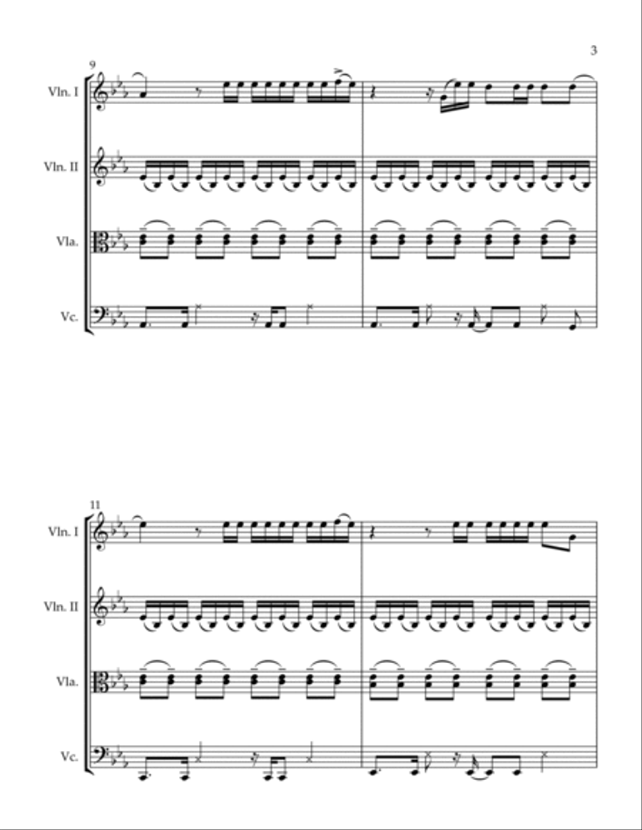Beautiful People String Quartet scores gallery preview page 4