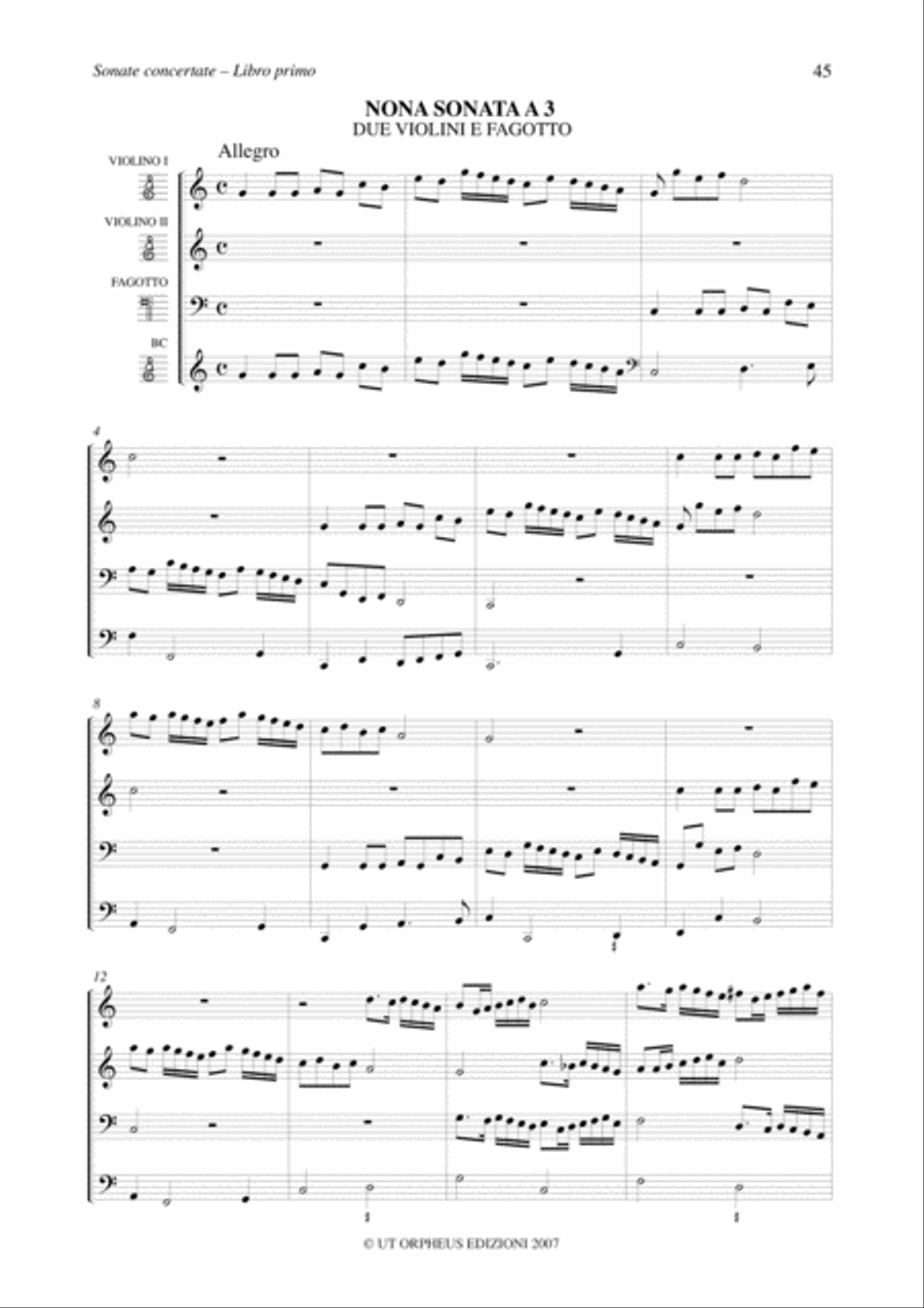 Instrumental Works - Vol. 1: Sonate concertate in stil moderno for two and three-parts and Continuo (Venezia, 1629) 3-Part scores gallery preview page 11