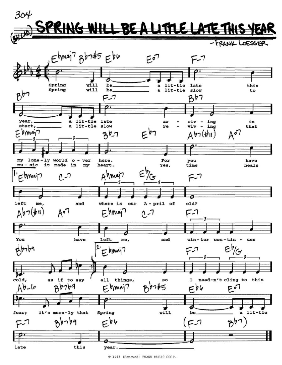 Spring Will Be A Little Late This Year Voice scores gallery preview page 1