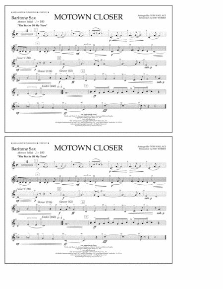 Motown Closer (arr. Tom Wallace) - Baritone Sax