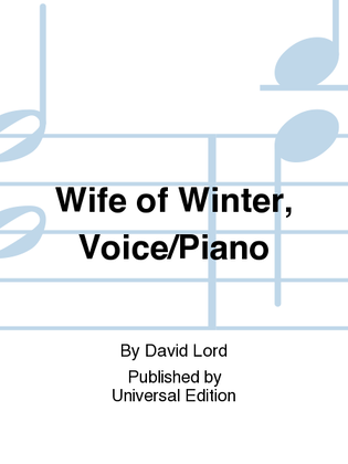 Book cover for Wife Of Winter, Voice/Pf