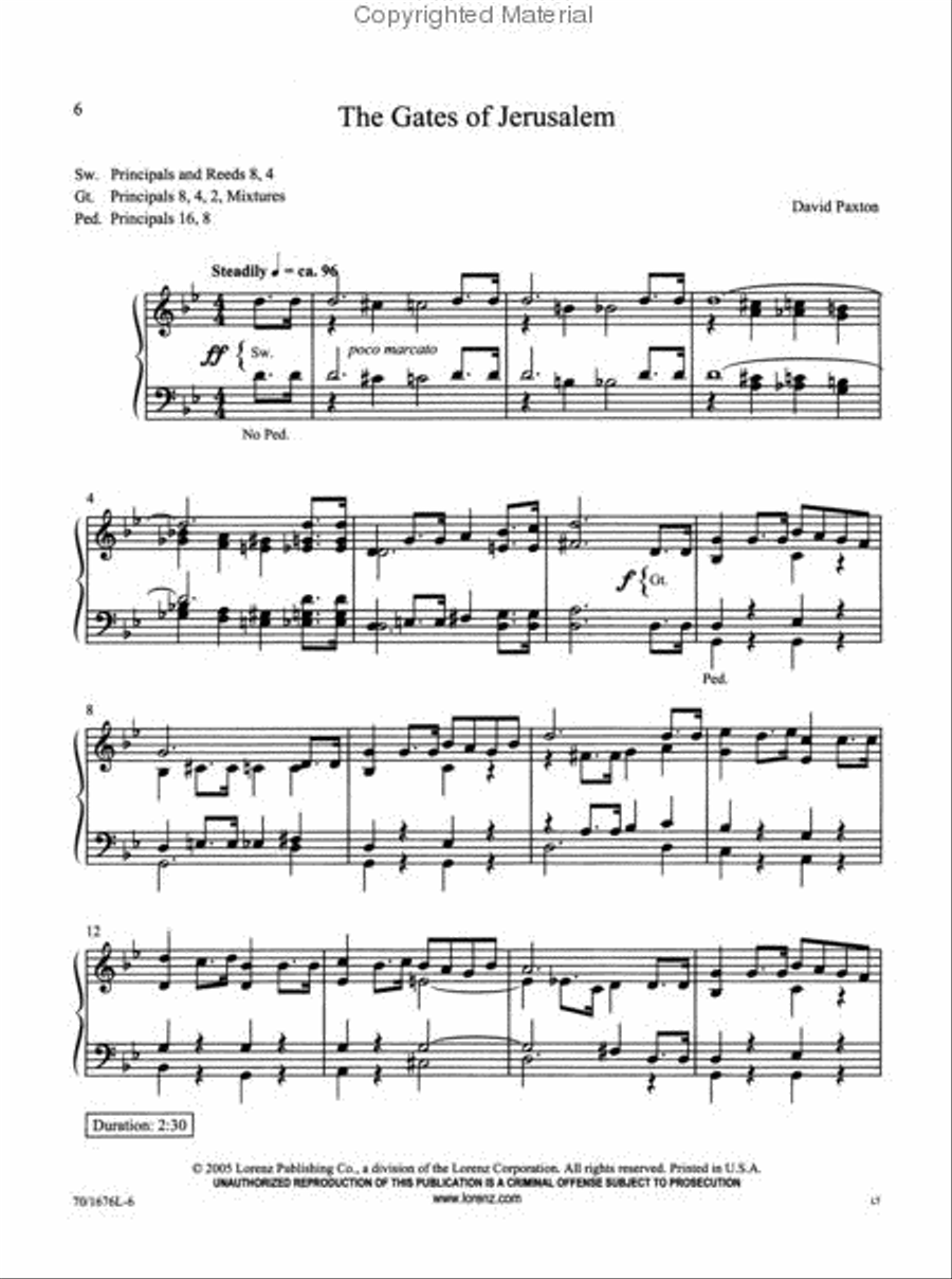 Hosannas and Alleluias Organ Solo scores gallery preview page 3