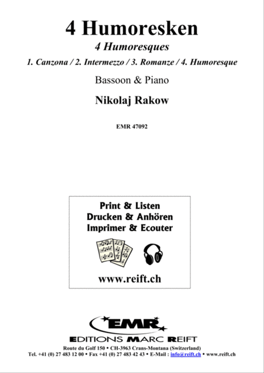 4 Humoresken Bassoon Solo scores gallery preview page 2