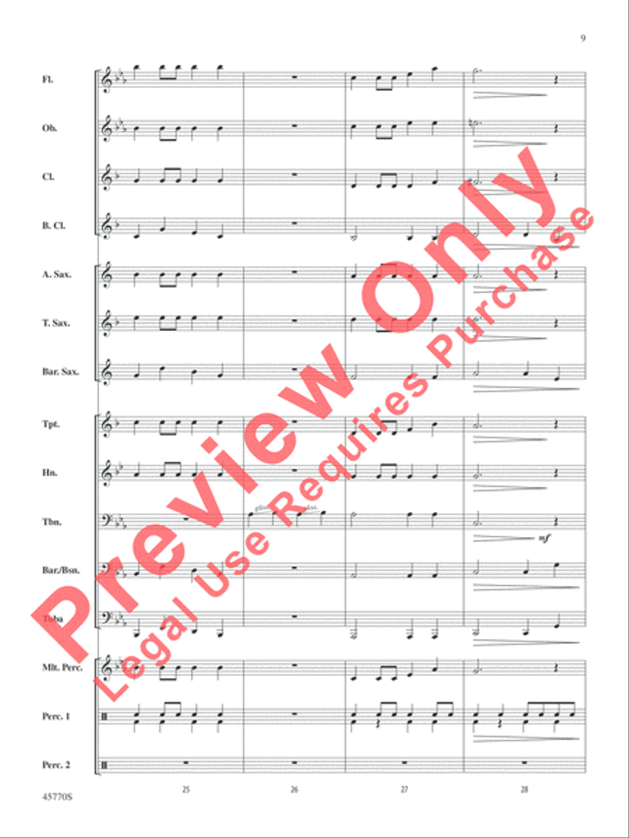 Game of Bones Concert Band scores gallery preview page 9