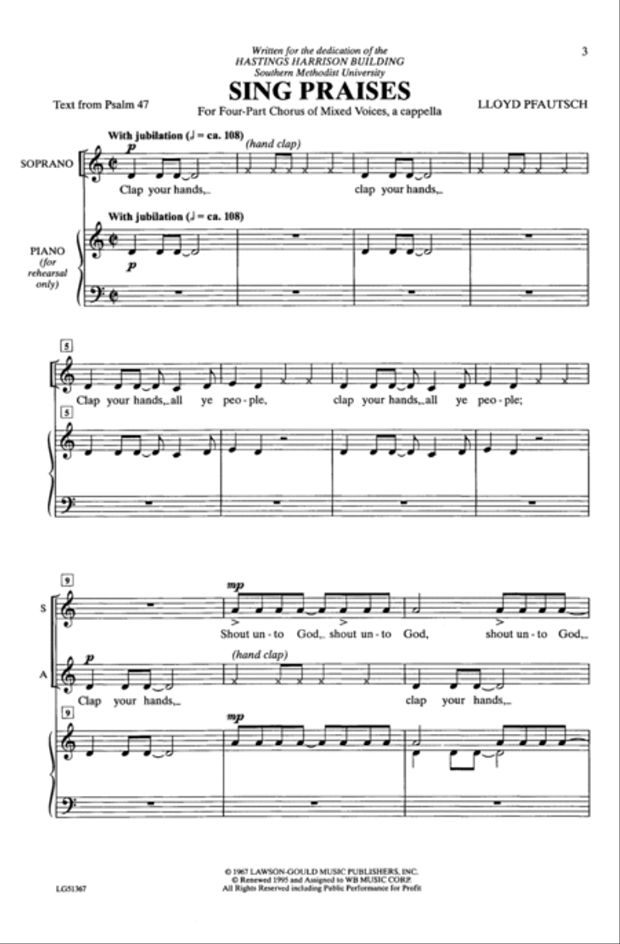 Sing Praises 4-Part scores gallery preview page 12