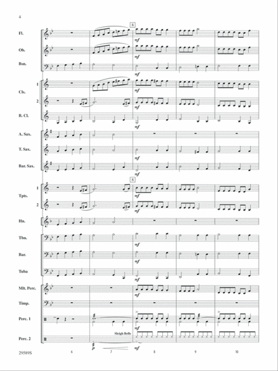 Holiday Carol Collage: Score Concert Band scores gallery preview page 4