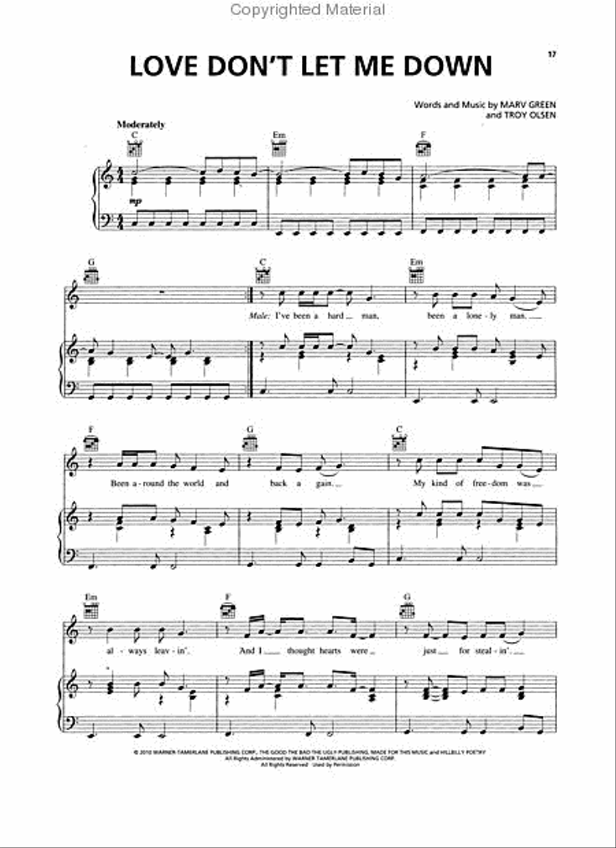 Country Strong Piano, Vocal, Guitar scores gallery preview page 3
