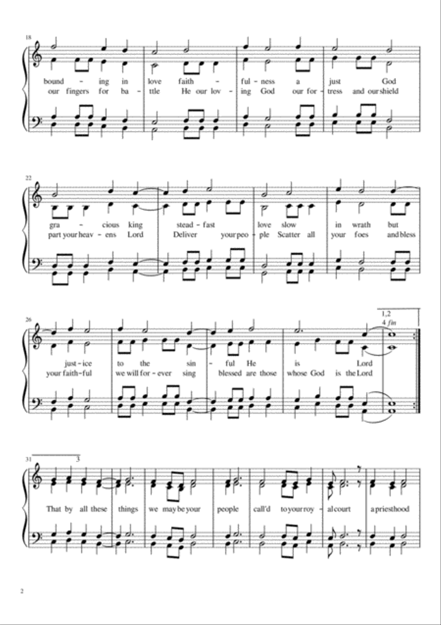 The Lord Who Trains Us The Lord Who Trains Us 4-Part scores gallery preview page 2