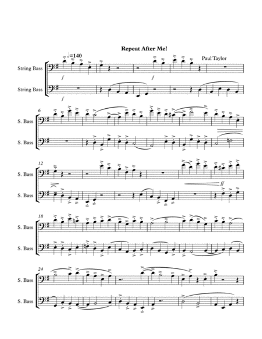 Bass Rapture Set of Parts scores gallery preview page 1