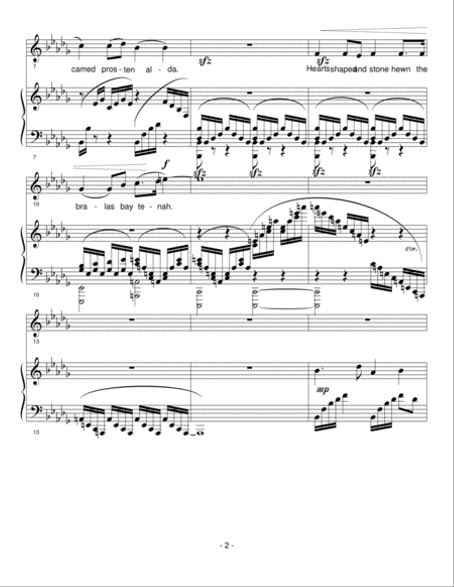 Te Nah (Night Blessing), Op. 4 Soprano Voice scores gallery preview page 2