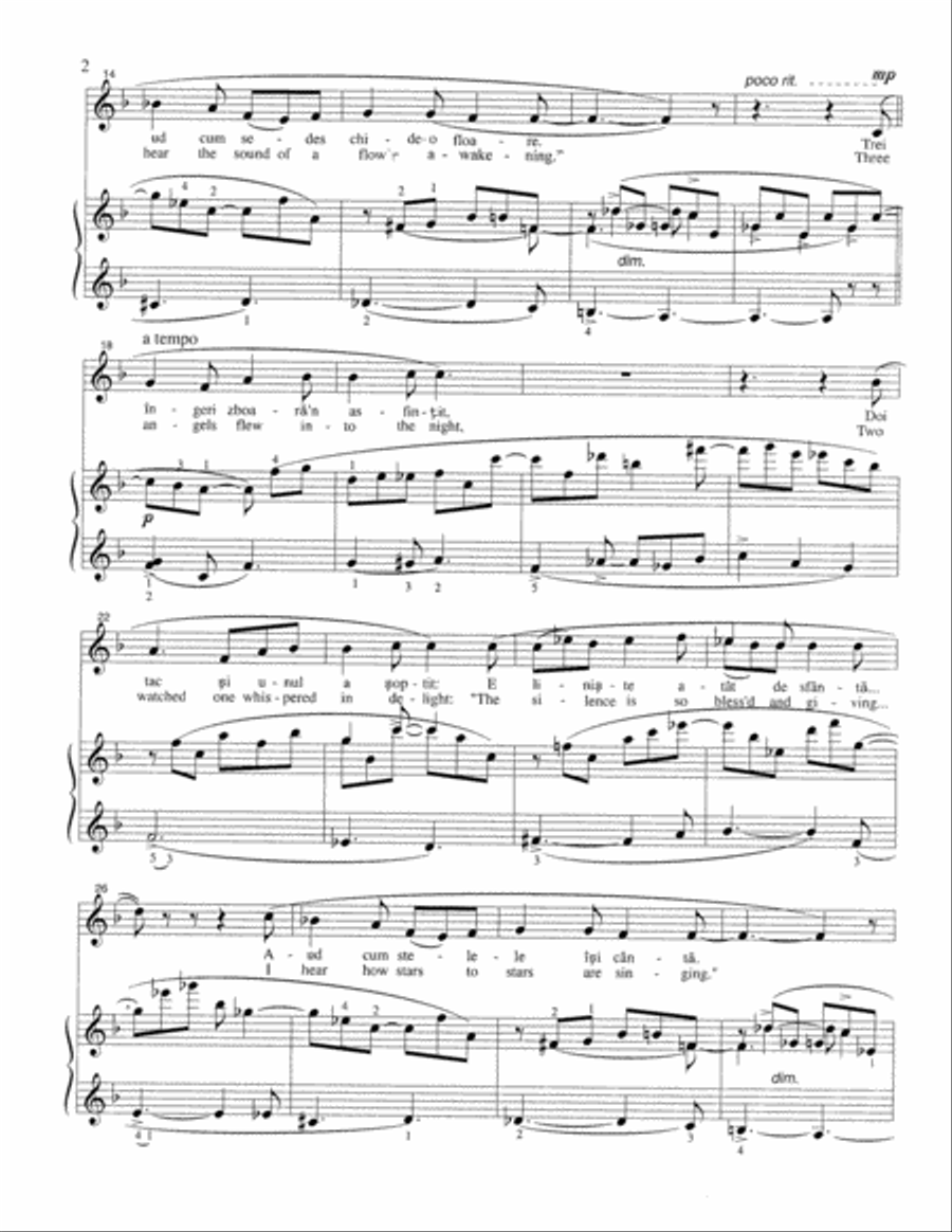 [Costinescu] Three Early Songs Soprano Voice scores gallery preview page 4