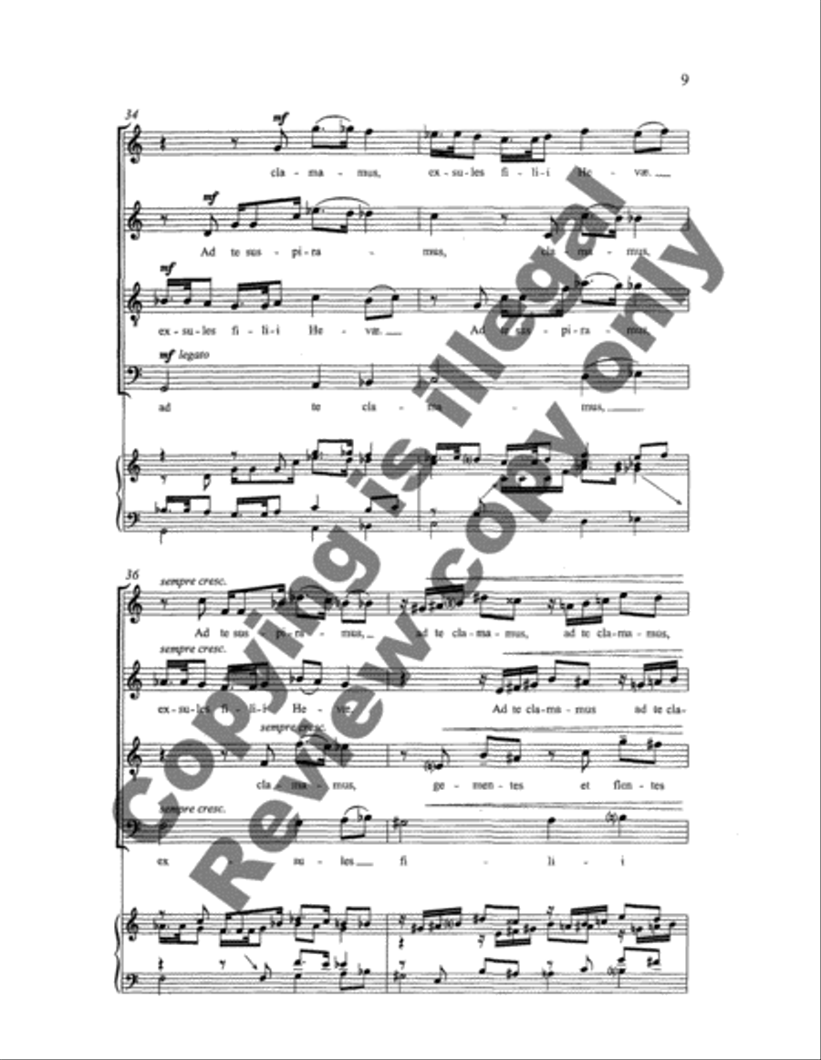 Four Marian Motets: 3. Salve Regina 4-Part scores gallery preview page 15