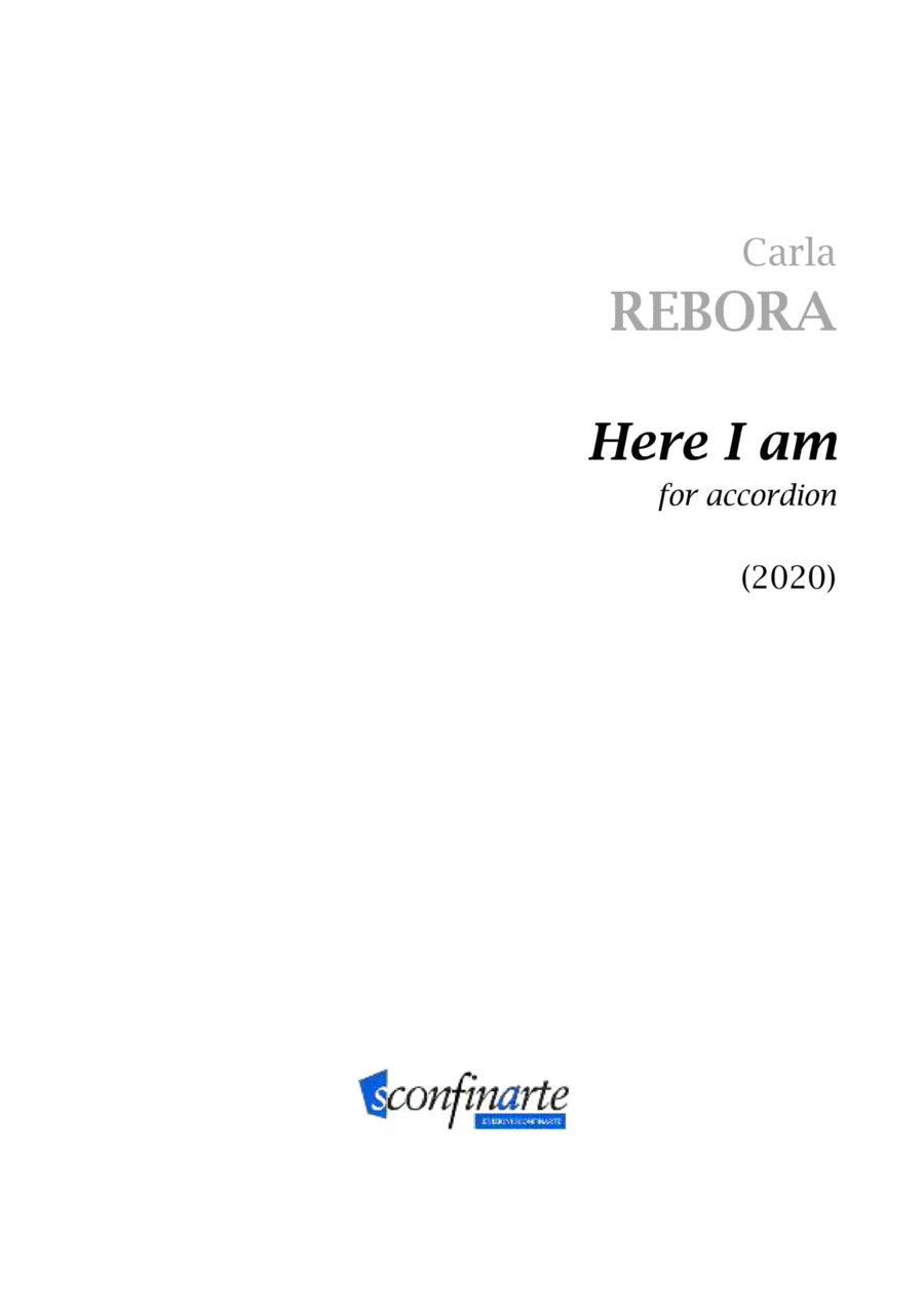 Carla Rebora: HERE I AM per fisarmonica (ES-22-069) Accordion scores gallery preview page 1