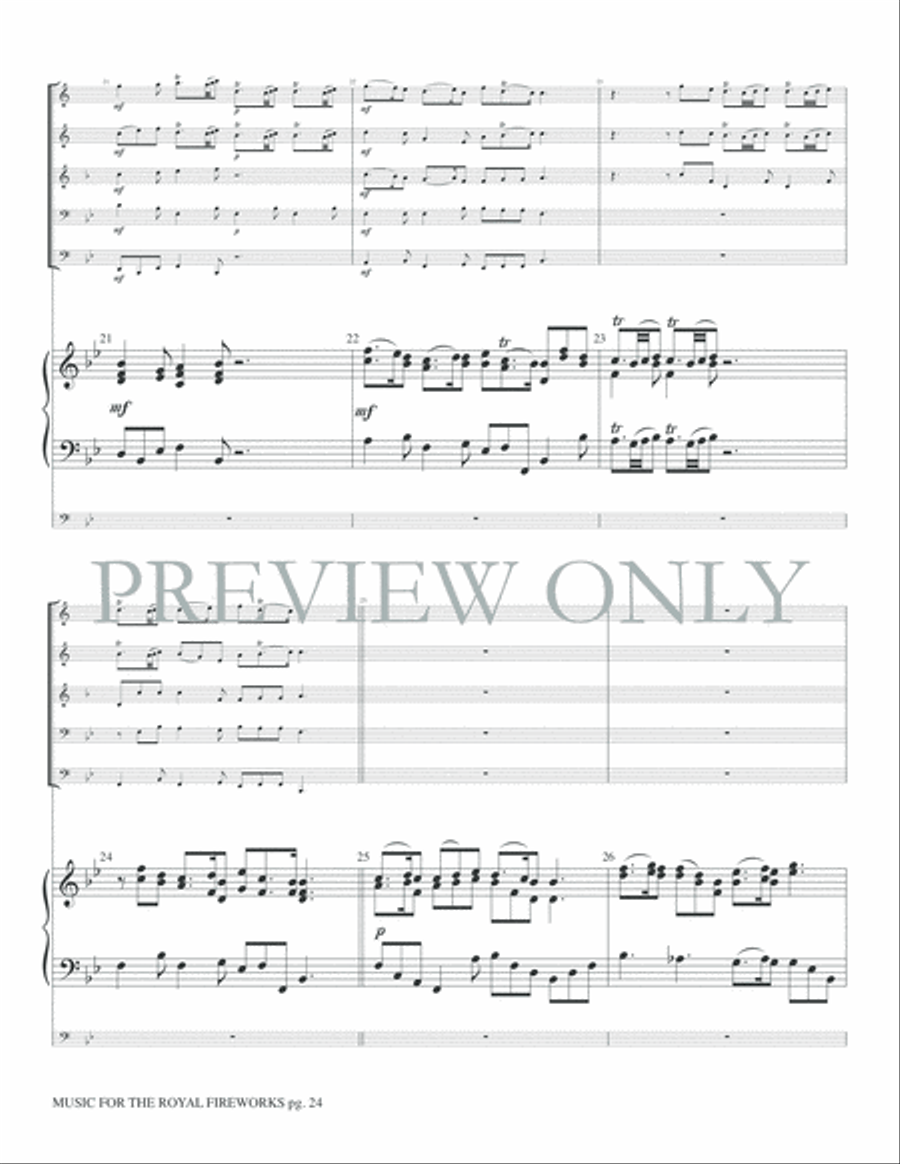 Music for the Royal Fireworks Brass Ensemble scores gallery preview page 26