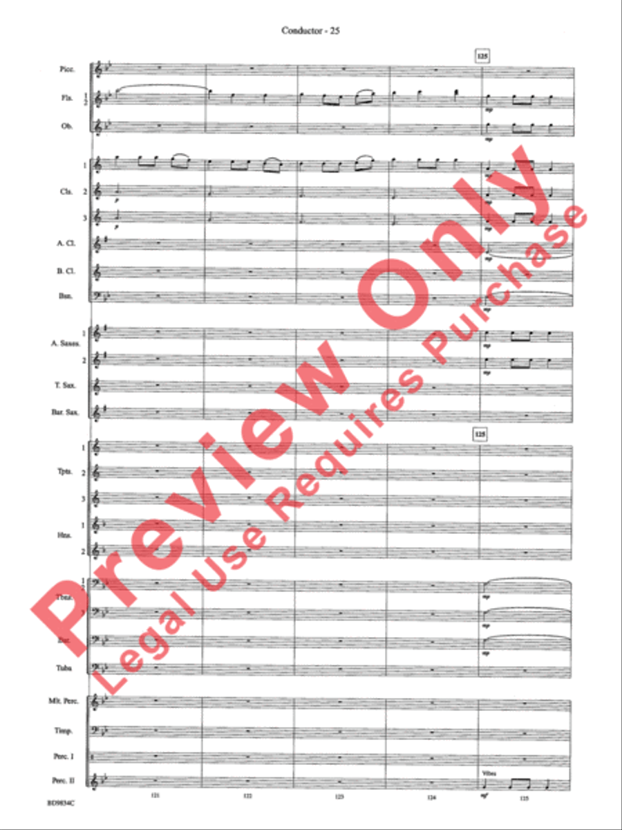 Fantasia for Christmas (based on The Ukrainian Bell Carol) Concert Band scores gallery preview page 28