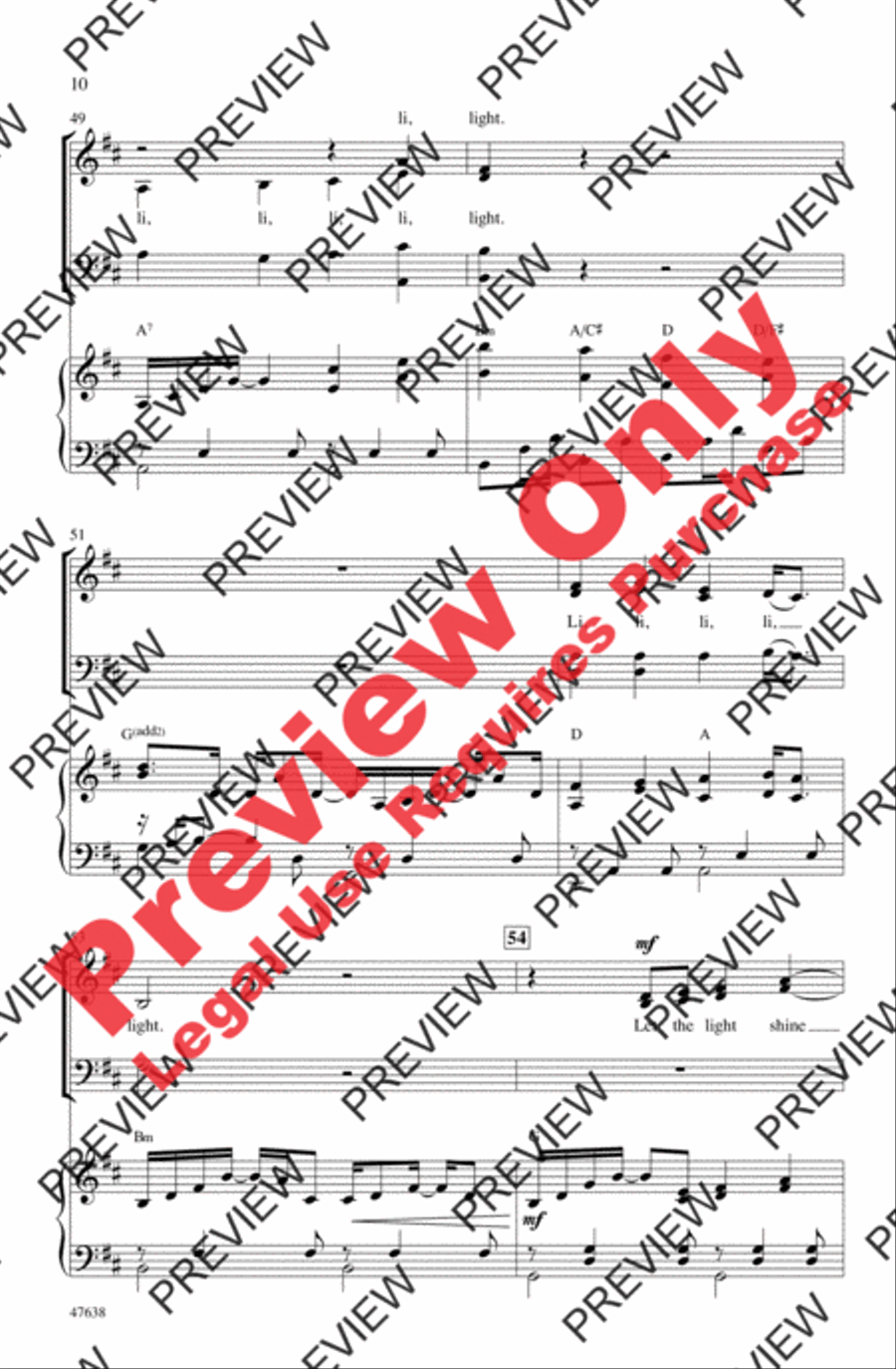 Light Light 4-Part scores gallery preview page 10
