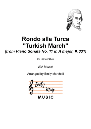 Book cover for Rondo alla Turca ("Turkish March") (for Clarinet Duet)