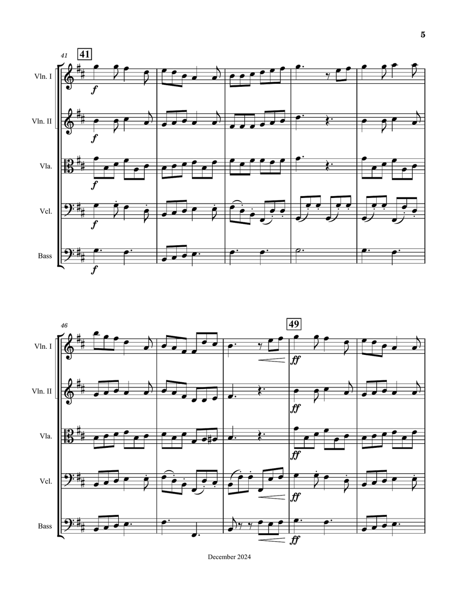 Snow Waltz String Orchestra scores gallery preview page 5