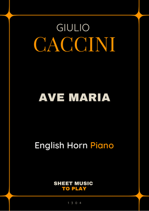 Book cover for Caccini - Ave Maria - English Horn and Piano (Full Score and Parts)