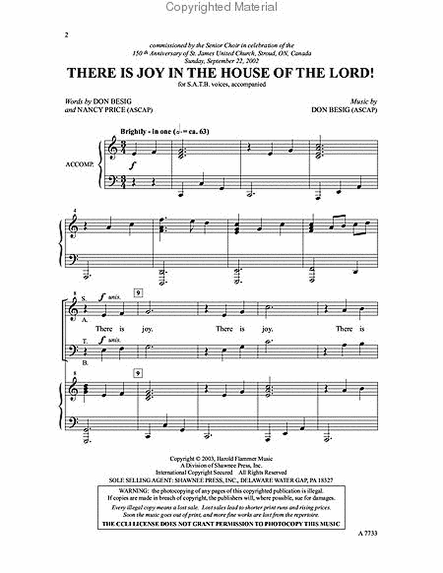 There is Joy in the House of the Lord