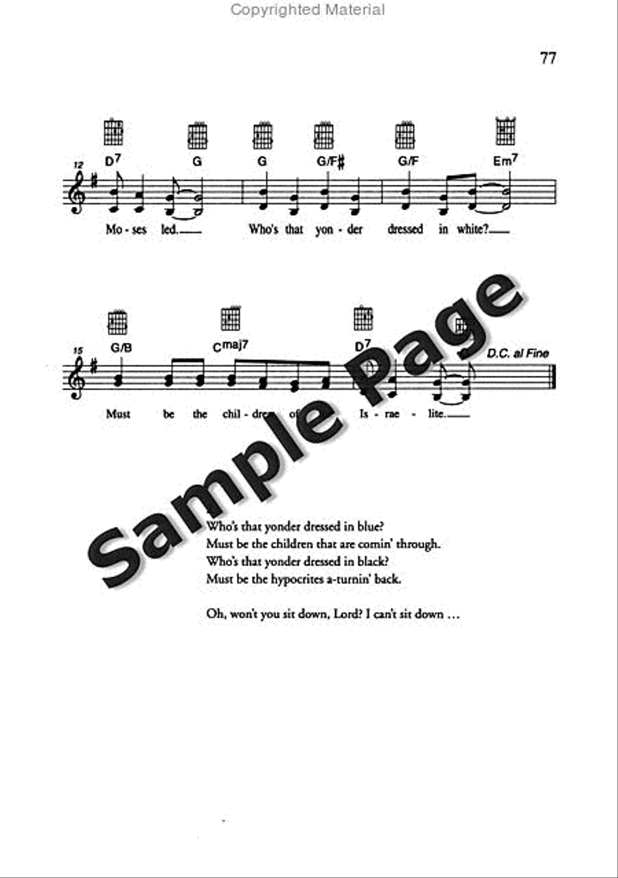 Best of Spirituals & Gospels Acoustic Guitar scores gallery preview page 78
