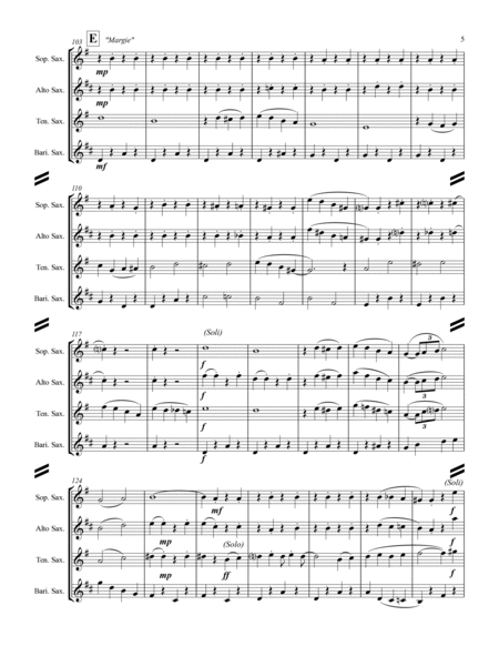 Dixieland Medley (for Saxophone Quartet SATB or AATB) image number null